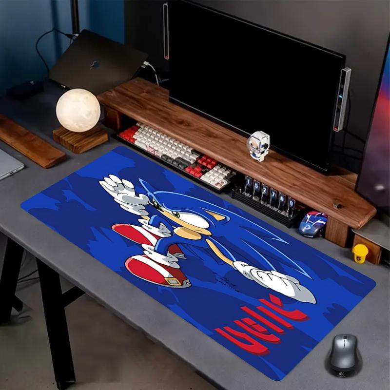 Sonic Theme Mouse Pad, Non Slip Rubber Base, Multifunctional Office & Home Decor, Perfect for Workspace Personalization.