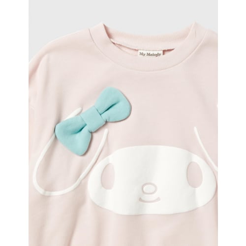 Sanrio Sanrio Sweatshirt with My Melody Ribbon Girls Pink 110