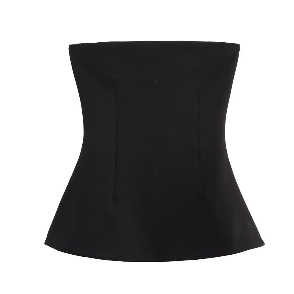 Spring 2025 Women's Fashion: Slim Fit Simple Tube Vest Top