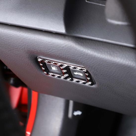 Soft Carbon Fiber Trunk Switch Button Frame Trim Sticker For Corvette C6 2005-13