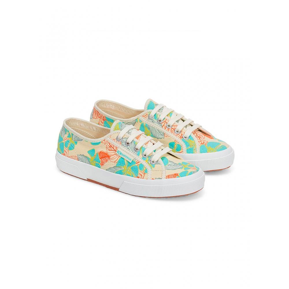Superga S31351waep Superga 2750 Hibiscus Flower Beige