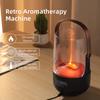 Retro Style  Diffuser with Flame Effect, 200ML Aromatherapy Humidifier with 3 Timer Settings, Ambient Lighting and Waterless Aut