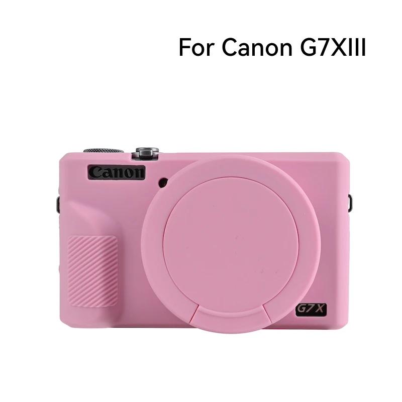 Měkký gumový silikonový kryt pouzdro G7X3 G7X2 Pro Canon Powershot G7XII G7X II G7X Mark 2 G7X Mark III G7XIII S ochranou objektivu