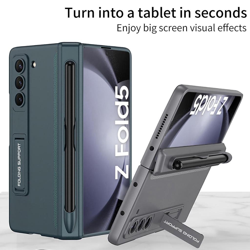 Samsung Galaxy Z Fold 5 Magnetic Folding Case with Pen Slot & Full Coverage Protection