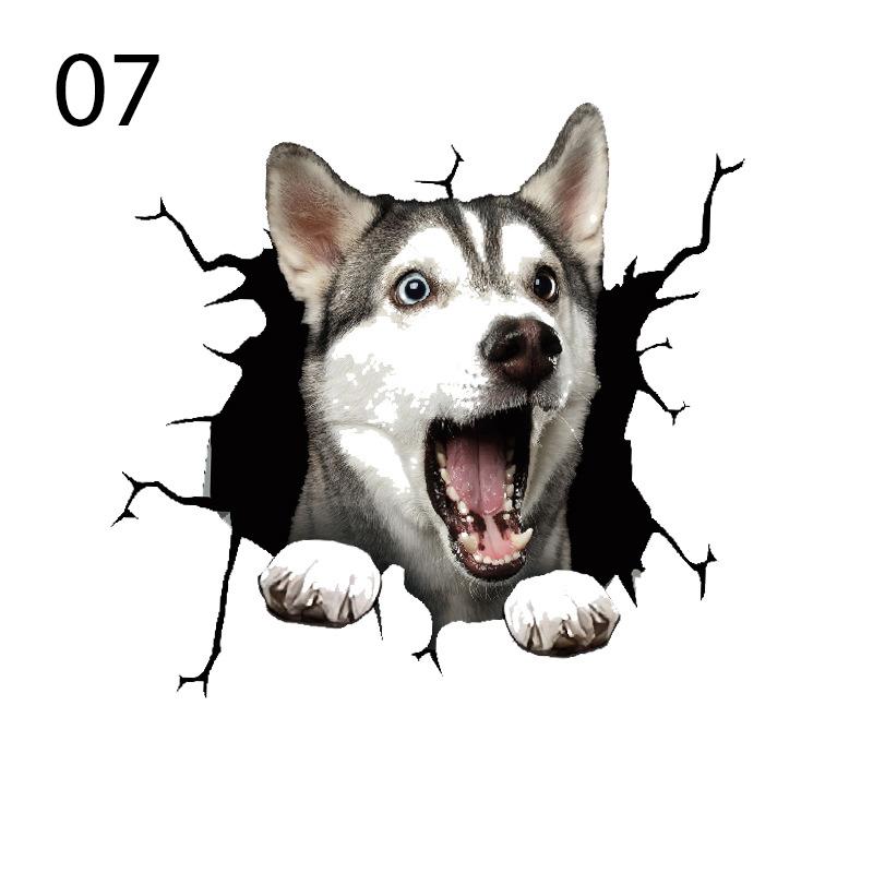 

18 стилей, клейкая наклейка на стекло, окно, наклейка с забавной собакой, наклейка на автомобиль, электростатический декор 7