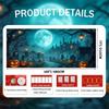 Halloween Garage Door Cover Banner, 16 X 7FT Large Hanging Backdrop Door Cover Horror Haunted Cemetery House Pumpkins Halloween Garage Wall
