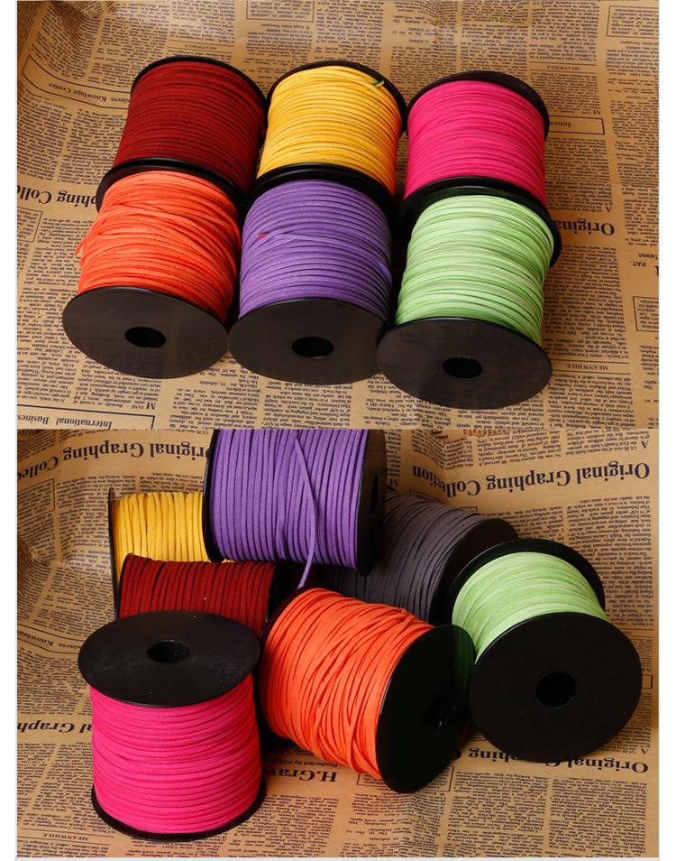 Colorful Korean Suede & Cowhide Woven Bracelet/Necklace Cord
