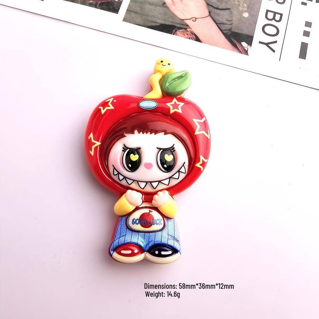 Cartoon Labrador Plush Toy Resin Accessories: DIY Magnet, Hair Clip, Keychain, Ornament