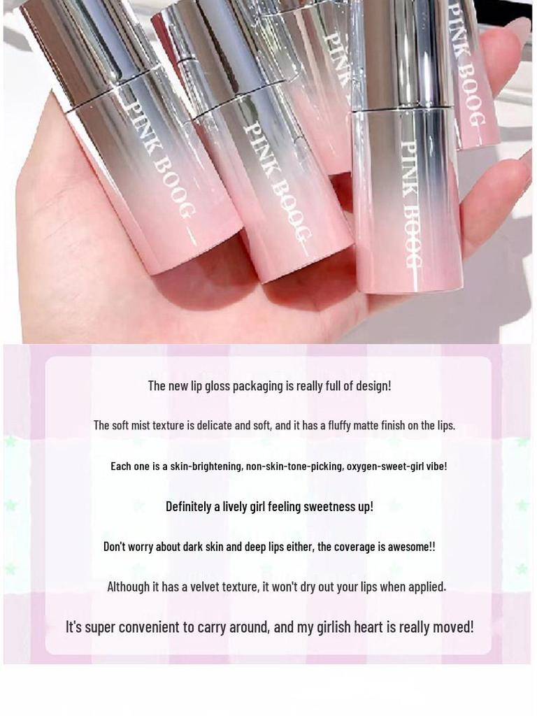Gradient Pink Lip Tint: Mirror Finish, Plumping, Non-Fading, Moisturizing, Nude Makeup Lipstick