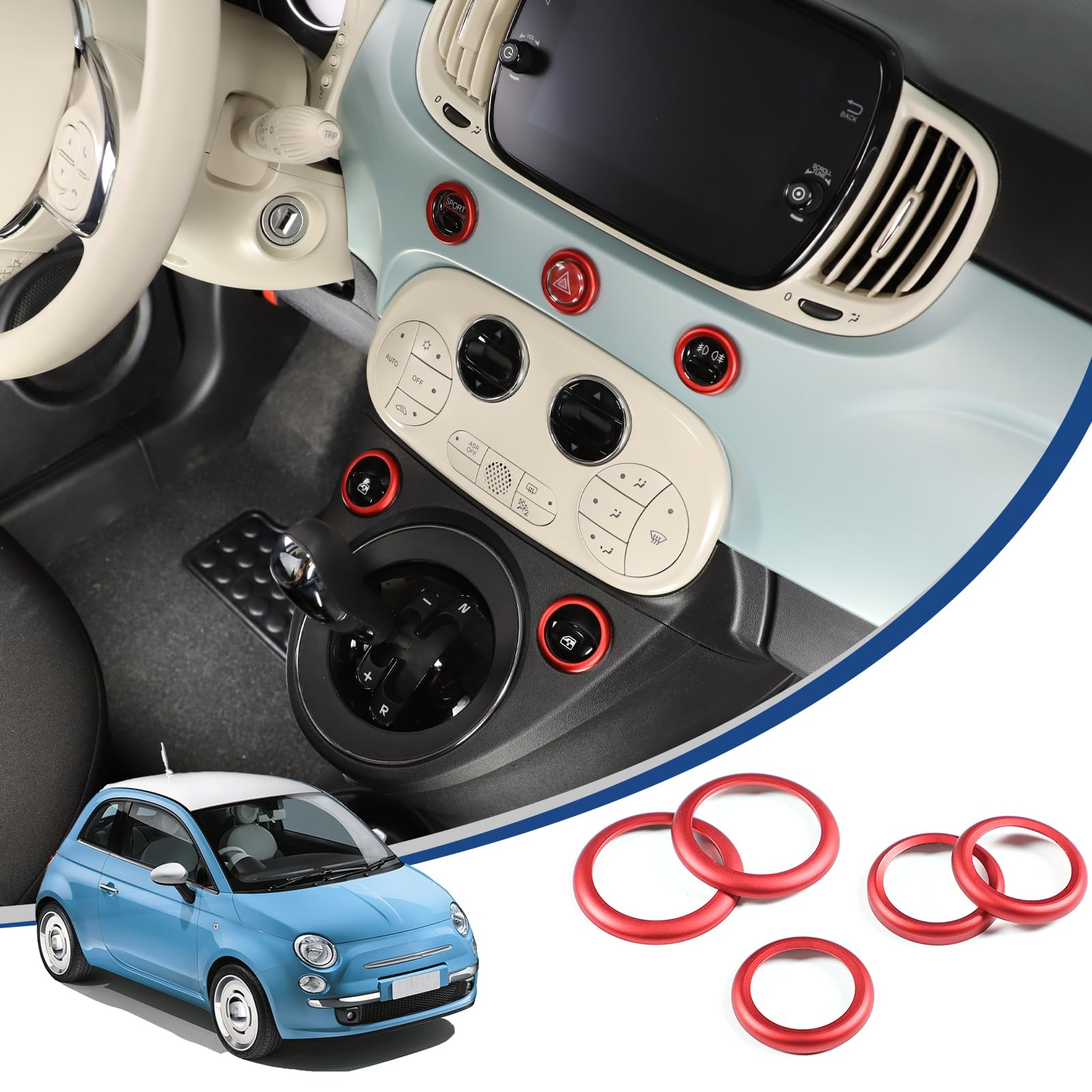 

Hcilloend Новий Fiat 500/Abarth 595 695 Ексклюзивний для 2010-2022 Перемикач Центральної Консолі Кнопка Перемикання