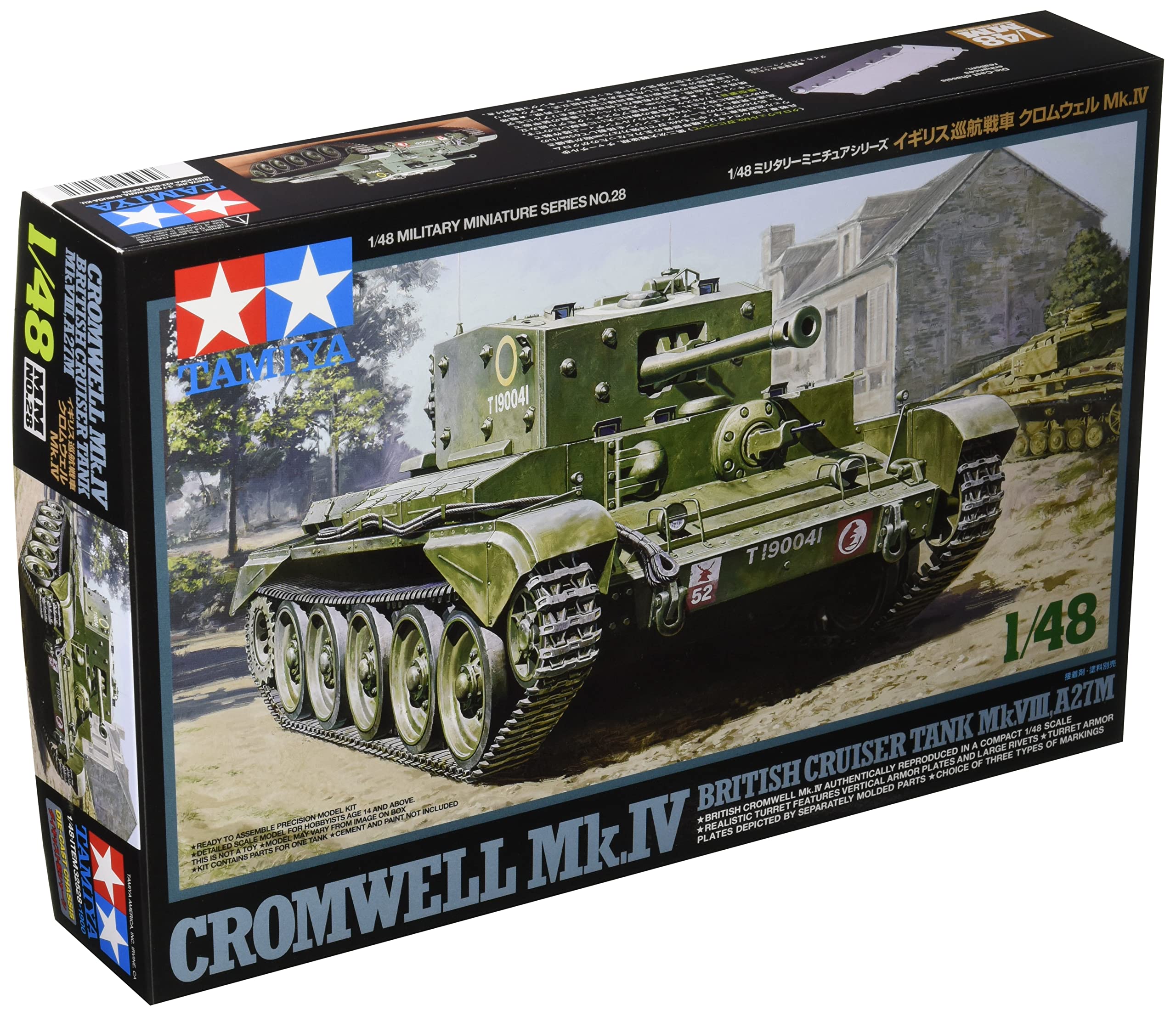 Tamiya 1/48 Военная миниатюра Серия Нет. 28 Британский Круизный Танк Кромвель Mk.IV Пластиковая Модель 32528