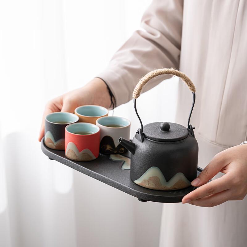 Qianli Jiangshan Hand-painted Ceramic Tea Set