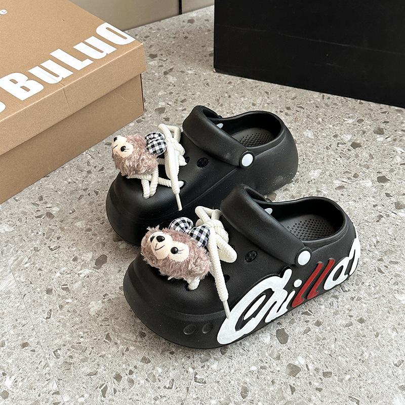 Women's hole shoes tide ins summer fashion couple hole shoes home out two wear garden shoes