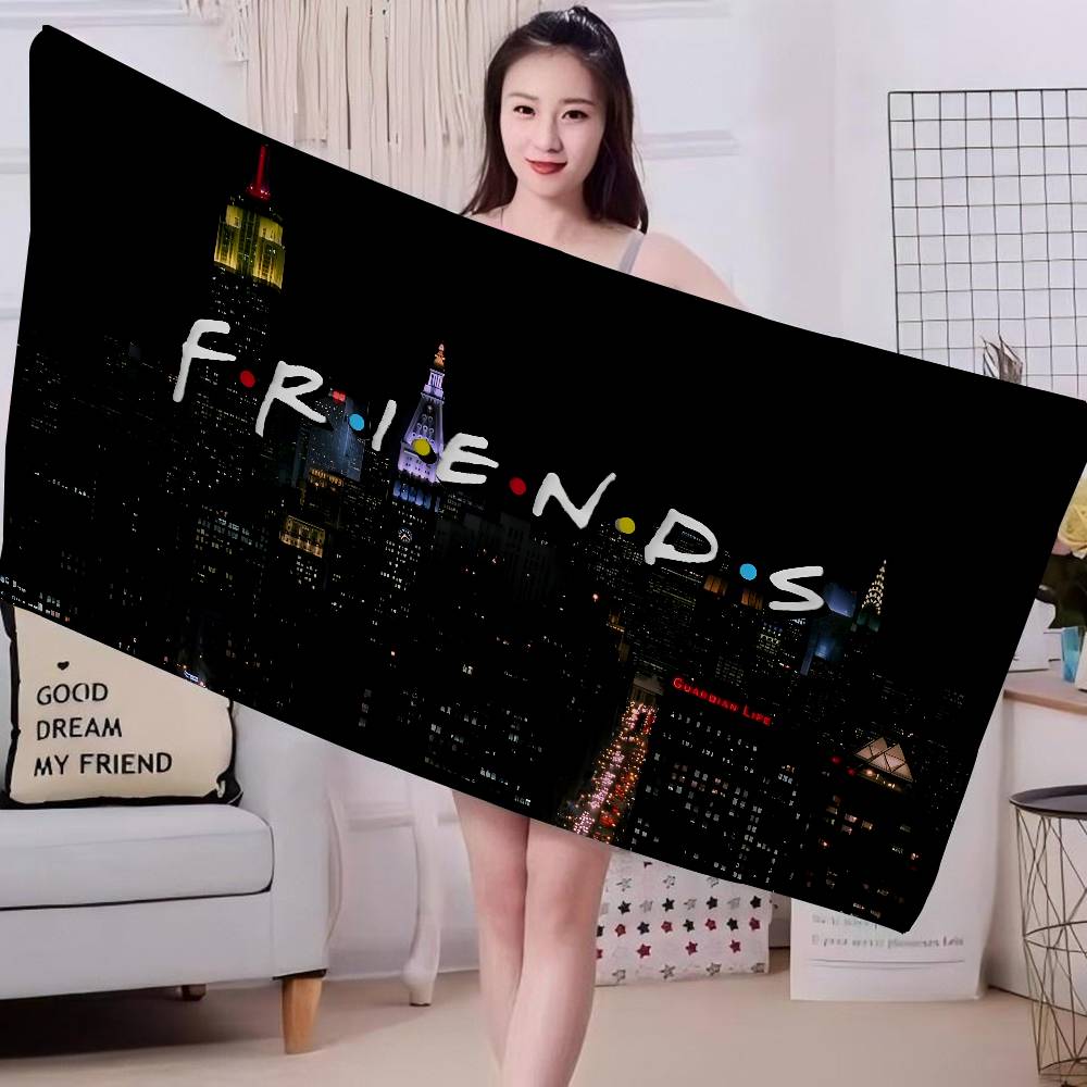 Hot Sale Friends TV Show Microfiber Blanket Quick Drying Beach Towels Oversized Printing Super Absorbent Pool Towel Blanket