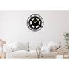 Stylish Metal Wall Clock - Large Size & Home Decor for Living Room, Bedroom, Office - Black