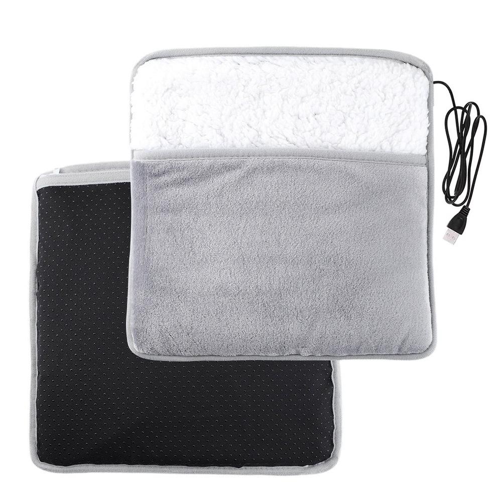 USB Electric Foot Heating Pad Feet Warmer Heater Household Soft Plush Thermal Blanket Foot Warming Mat Home Office Bedroom
