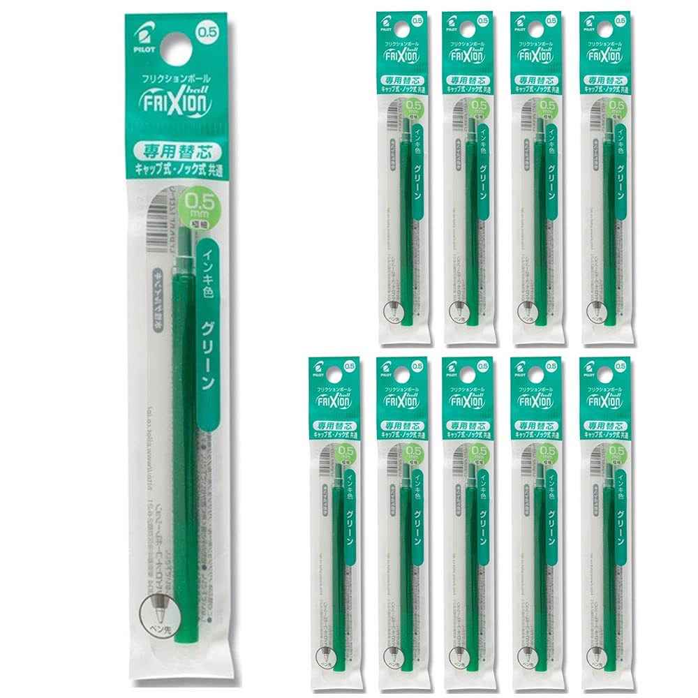 Pilot Frixion Ball Refills LFBKRF12EF Green 0.5mm 10-pack