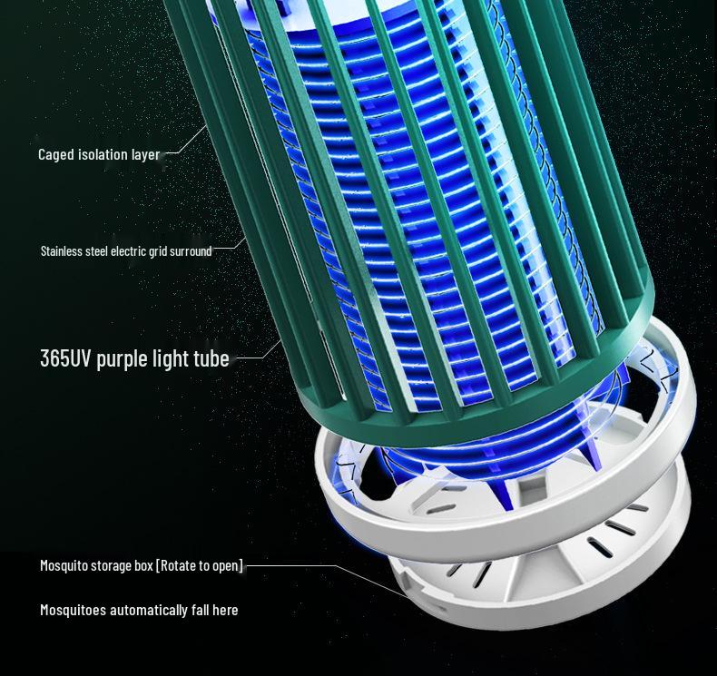 Akumulatorowa Elektryczna Lampa Zwalczająca Komary z Packą i Falami Świetlnymi Przyciąga Komary do Kontroli Owadów