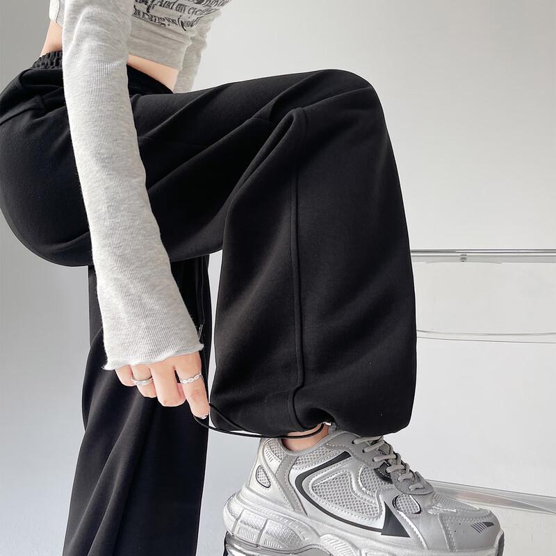 Handu Yishe Women's High-Waist Wide-Leg Casual Sports Pants