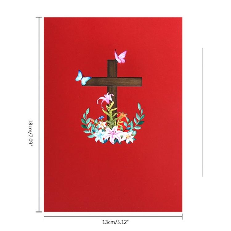 Easters Popup Cards 3D Easters Greeting Card,Religious Crosses Easters Card Gift