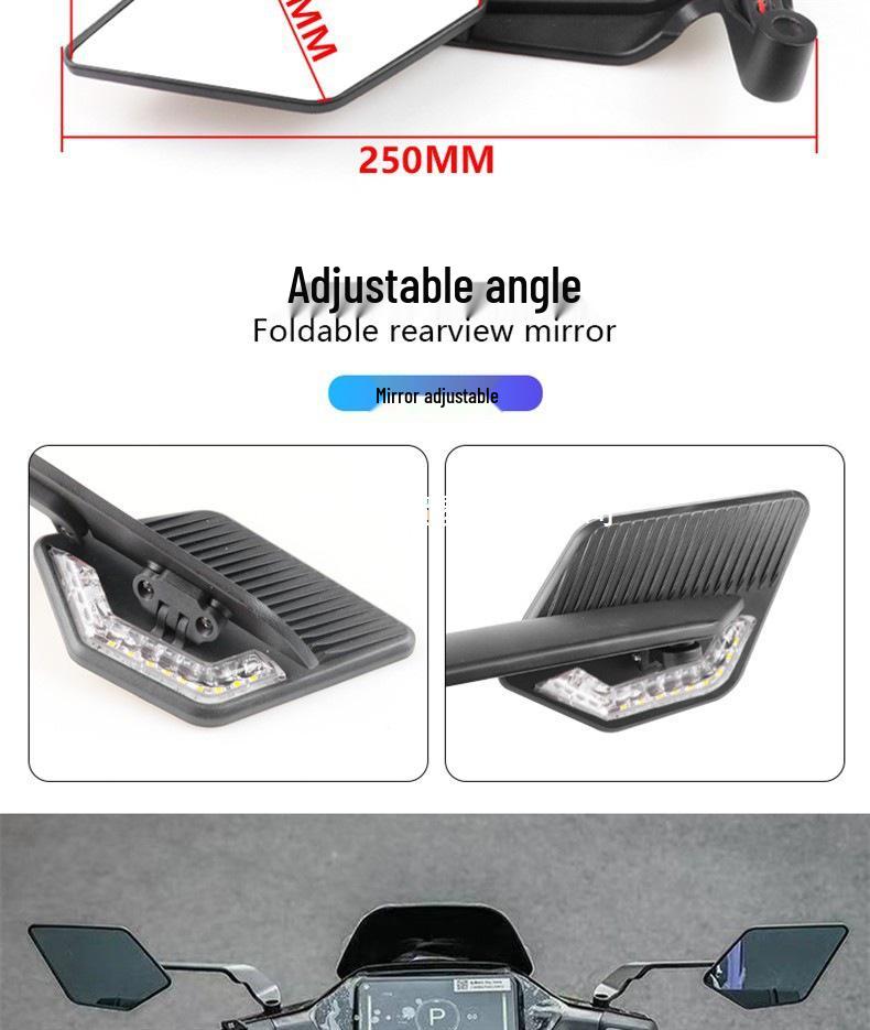 Ducati Streetfighter V4 Monster 696/796/795/797 Wind Deflector Rearview Mirror with Turn Signals