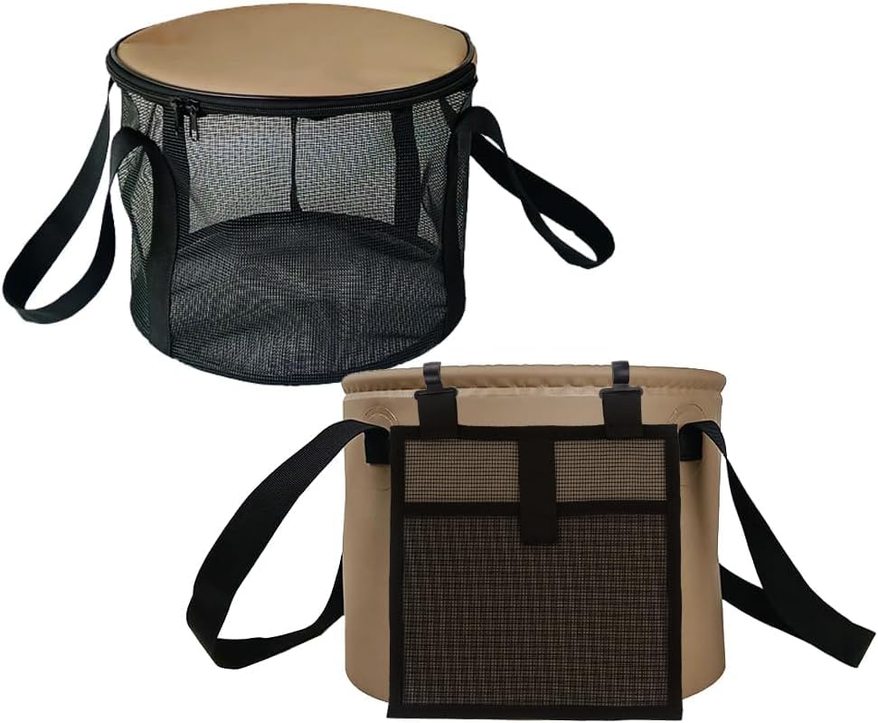 By an Active Folding Bucket for Car Disaster Large Stability1_ [Invented Camper] Camping, Outdoors, Mesh, Pockets, Multi-Function, Simple, Waterproof,