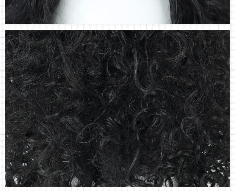 One Piece Usopp Cosplay Wig, Black, Heat-Resistant Wig