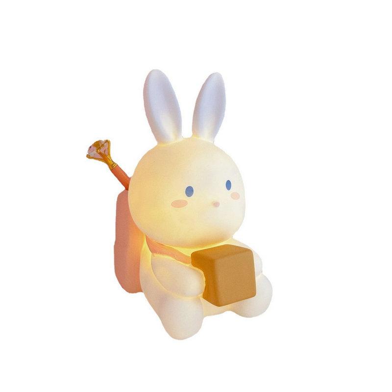 

Мультяшный кролик, резервуар для денег, светодиодный зарядный ночник, милый настольный светильник, атмосферный светильник, держатель для ручек Battery version