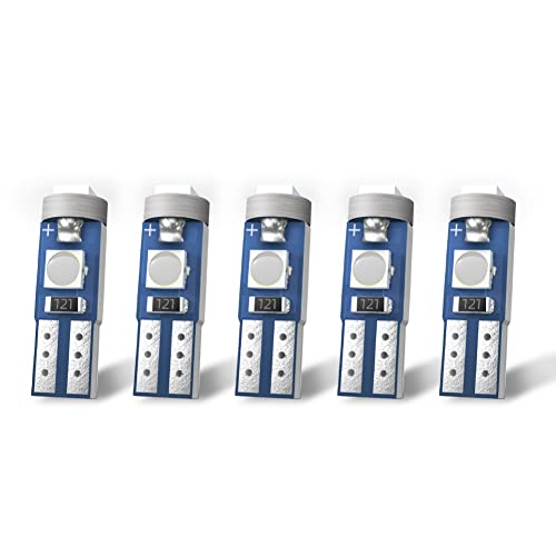 

Nanpoku T5 LED Blue Meter Bulb Wedge Bulb High Brightness Diffused Evenly 12v For Cars and Motorcycles 5 Pieces