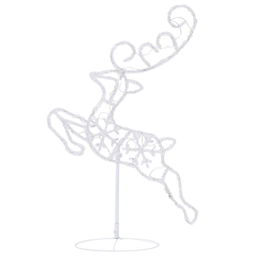 Christmas Decoration LED Reindeer & Sled Acrylic 260*21*87 Cm