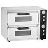 Pizza Oven Electric, 18" Double-Deck Commercial Countertop Pizza Oven, 842°F Max Temp, Indoor Pizza Maker with Thermometer, Independent Upper & Lower