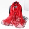 Embroidery Embroidery Handmade Embroidery Silk Wool Silk Scarf Women'S Spring And Autumn Versatile Solid Color Scarf Fashion Shawl Shawl