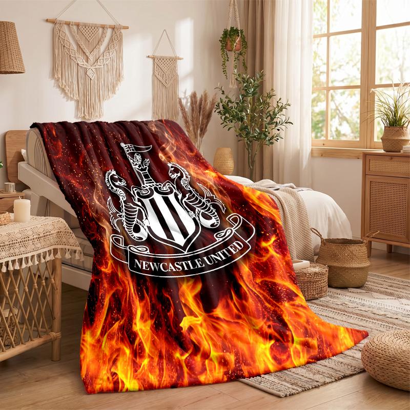 Coperta in Flanella con Stampa del Newcastle United Calcio Morbida Calda Coperta da Divano Letto per Casa Ufficio Camera da Letto