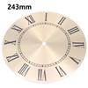 Aluminium Wall Clock For Dial Face Replacement 9.5 Inch 243mm with Roman Numeral for Quartz Clock Repair and Decoration