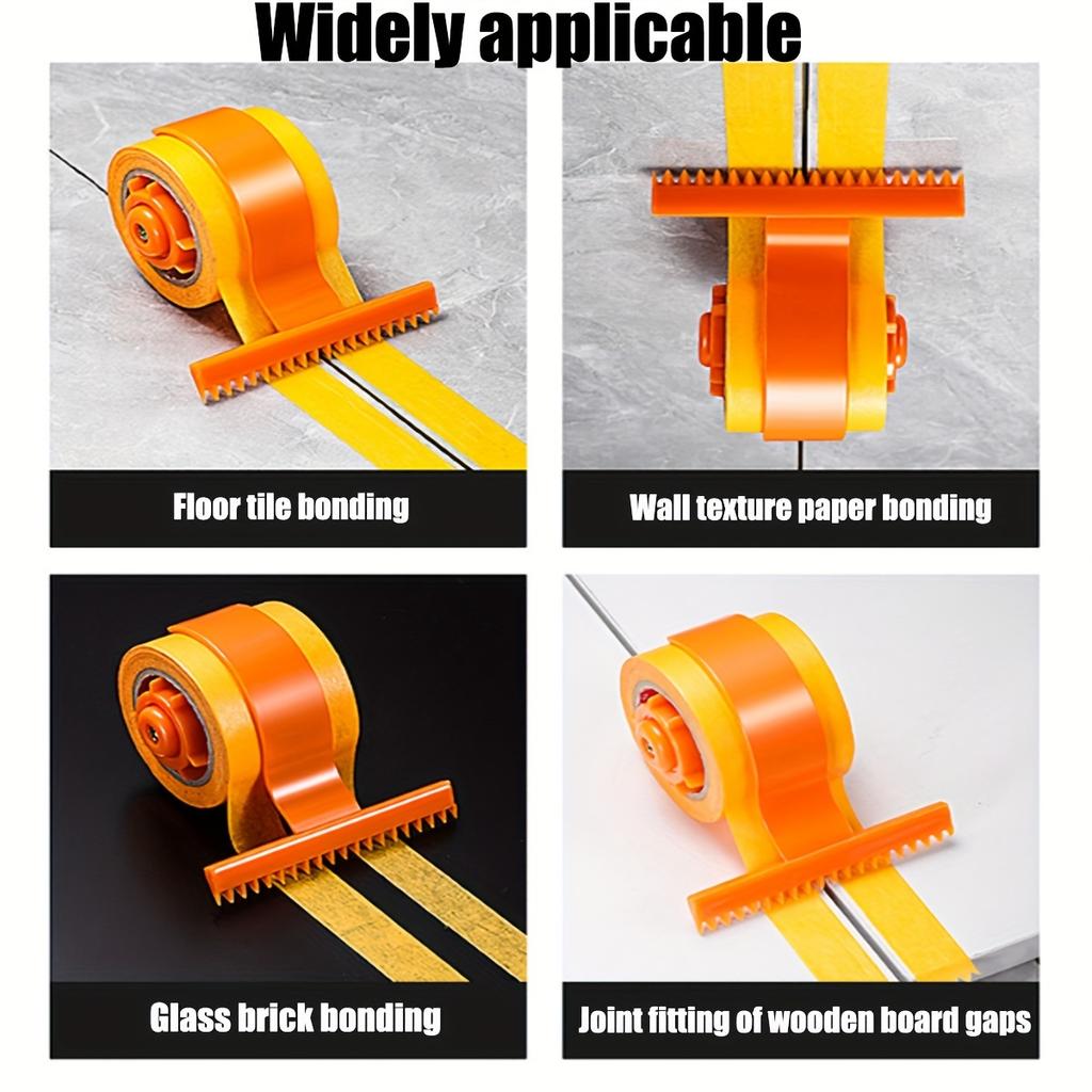 1pc Adhesive Painter Masking Tape Applicator, Masking Paper Dispenser For Tape Floor Caulking Gap Sealing,Construction Tool