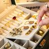 Light Luxury Double Layer Jewelry Storage Box Affordable Organizer for Earrings Rings Necklaces Watches