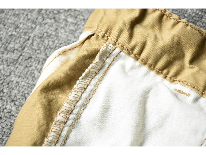 Pantaloni scurți de vară pentru bărbați, la modă, din bumbac pur elastic, trei sferturi - la modă, versatili și casual.