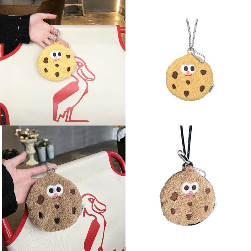 Niedliche Keksförmige Plüsch-Münzbörse Umhängetasche für Mädchen