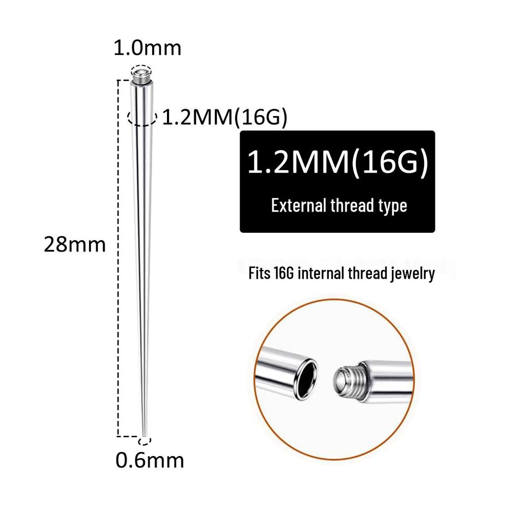316 Stainless Steel Threaded Guide Pin for Piercing and DIY Tool