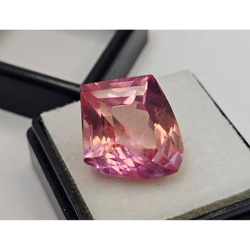 Natural Padparadscha Sapphire 15+ Ct Fancy Cut Stunning Loose Gemstone