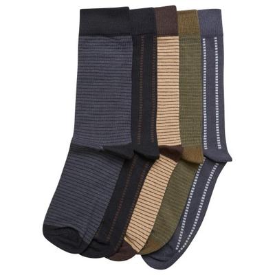 Urban Classics Unisex Adult Dot And Stripe Socks (Pack of 5)