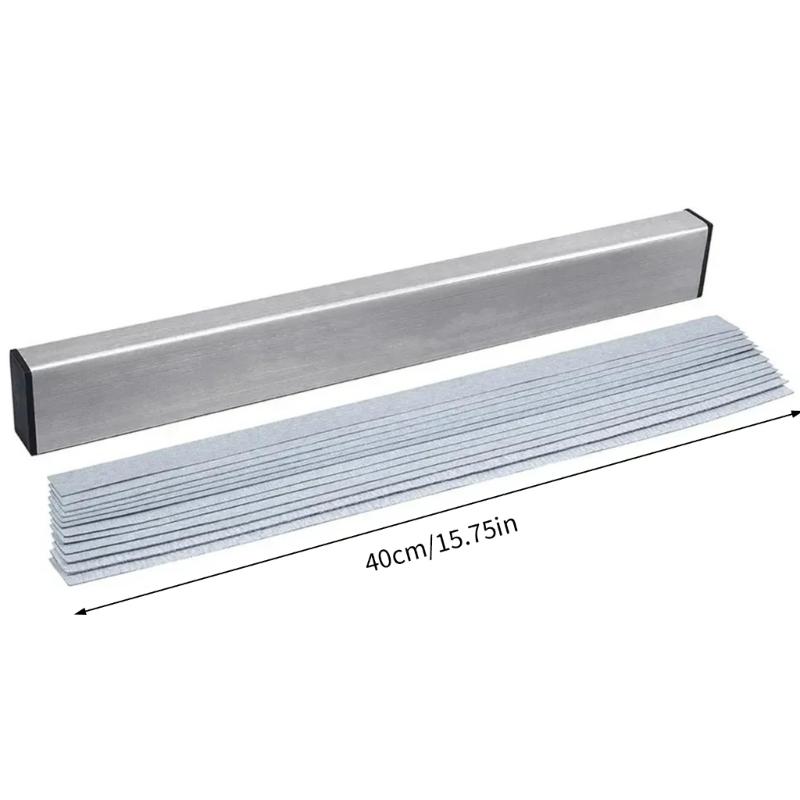 Guitar Neck Fret Beam Leveling Bar Luthier Tool With 6PCS Sandpaper Stainless Steel, Aluminum Alloys Versatile Polishing