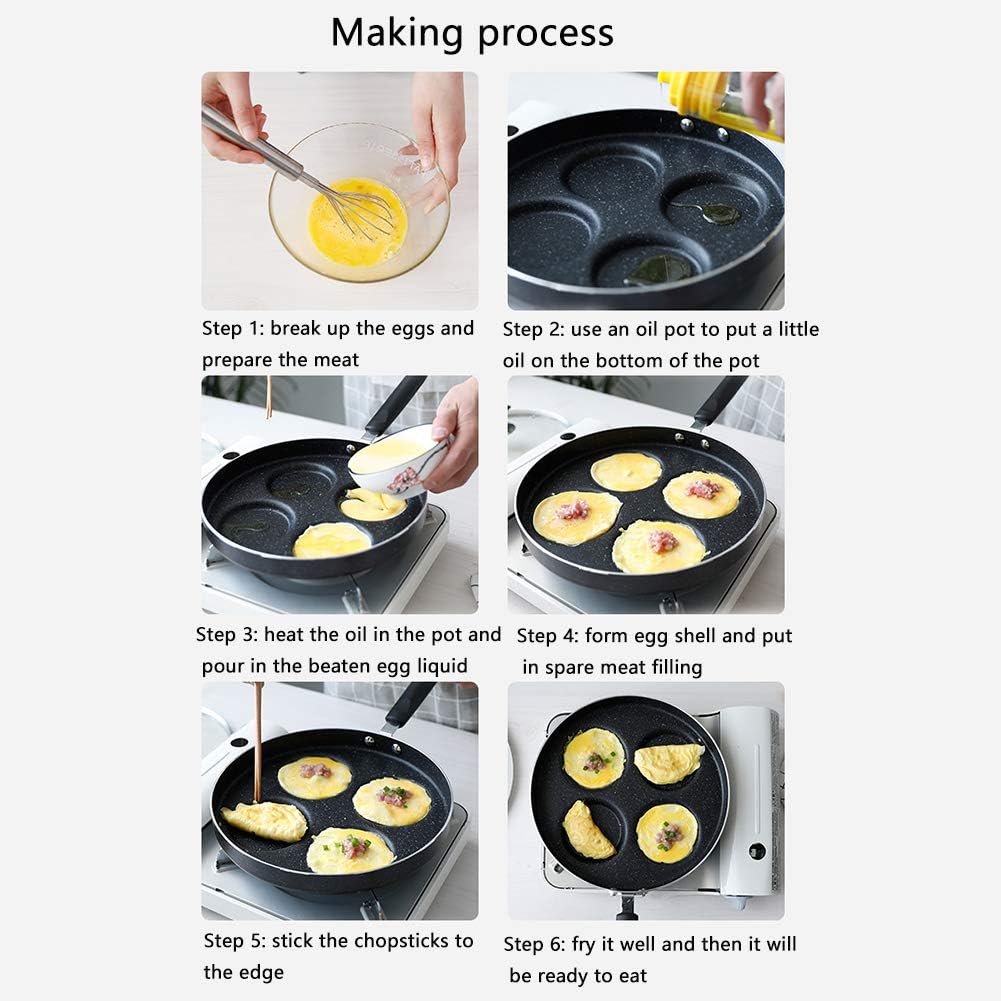 4-Cup Non-Stick Aluminium Frying Pan, Black, 24cm