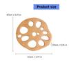 Lotuses Root Slices Cup Pad Wooden Lotuses Trivet With Heat Insulation For Coffee Cups And Home Decoration