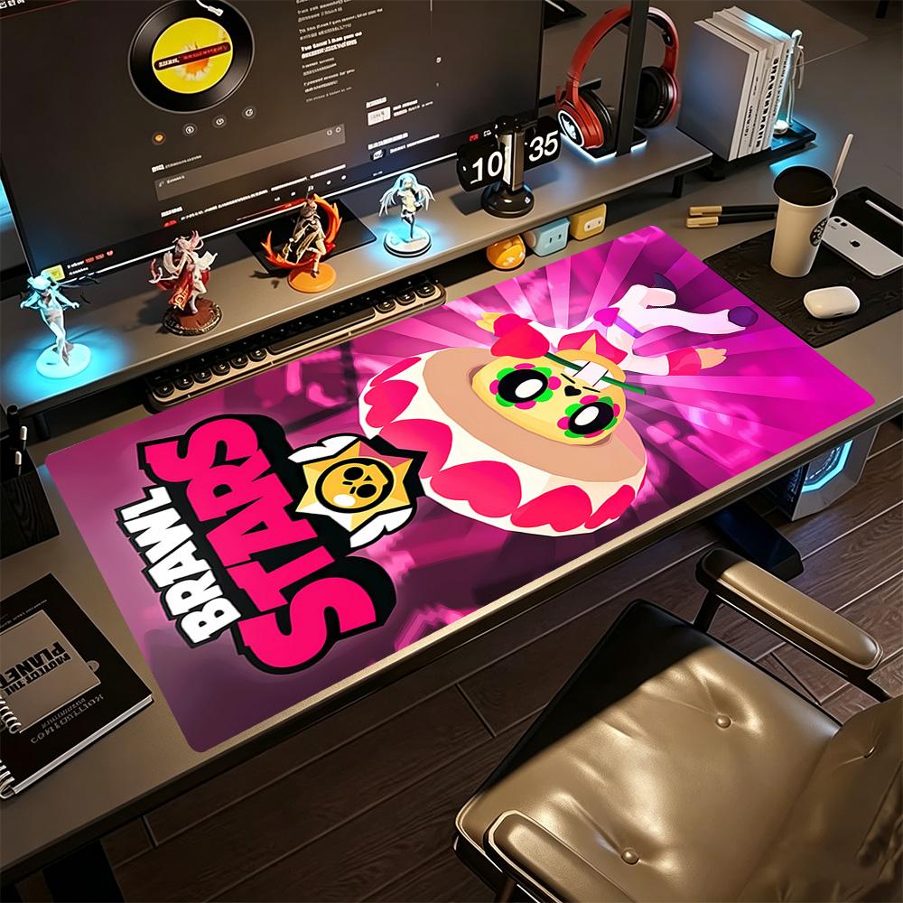 Brawl Stars Gaming Mouse Pad Gamer Mousepad Office Mouse Mats Non-Slip Rubber Bottom Suitable for Office Gaming PC Laptop