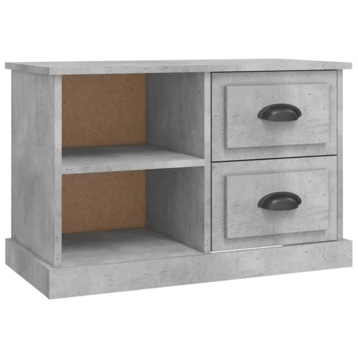 VidaXL Meuble TV gris béton 73x35,5x47,5 cm bois d'ingénierie 816172
