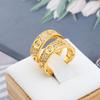 Creative Full Diamond Ear Buckle Fashion Little Fresh Girl Round Earrings Copper Plated Gold Jewelry