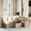 VidaXL Garden Lounge Set with Cushions 8 Pcs, Patio Sofas, Patio Furniture Set, Outdoor Furniture, Beige 3273193