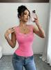 Spicy Girl Lace Trim Solid Color Slim Camisole