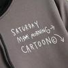 Spring Autumn Men's Sweater Retro Hooded Print Sweatshirt Loose Hoodie Fleece Padded Jacket